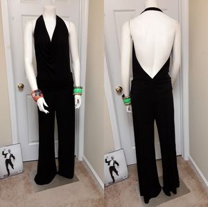 NWOT BAR III Black Backless Halter Jumpsuit Romper
